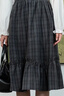 LAGOGO經(jīng)典格紋英倫風(fēng)半裙女拉谷谷2025年秋季新款木耳邊甜美裙子 混色 S 曬單實(shí)拍圖