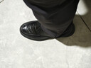 百麗通勤商務(wù)皮鞋男牛皮褶皺增高休閑鞋A1373AM4 黑色-單里 43 曬單實(shí)拍圖