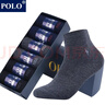 POLO男士純色純棉商務(wù)襪中低筒男襪6雙裝 夏季薄款吸濕排汗柔軟棉襪 黑+深藍+深灰各2雙【型號8465】 均碼 39-44碼鞋合適 曬單實(shí)拍圖