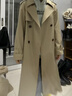 衣香麗影抗皺免燙風(fēng)衣女中長(cháng)款新款高級感卡其色休閑外套 卡其色 XS 曬單實(shí)拍圖