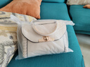 袋鼠真皮單肩小方包女2025新款時(shí)尚超火精致手提包氣質(zhì)女士斜挎包 白色 曬單實(shí)拍圖