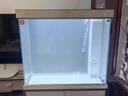 森森（SUNSUN）大型魚(yú)缸底過(guò)濾水族箱客廳家用落地玻璃生態(tài)金魚(yú)缸 【實(shí)時(shí)溫顯+燈控】珍珠白 0.8米長(cháng)35cm寬 曬單實(shí)拍圖