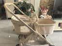 酷貝樂(lè )（coballe）嬰兒推車(chē)可坐可躺輕便折疊嬰兒車(chē)0-3歲減震高景觀(guān)雙向寶寶手推車(chē) 【5代】香檳金（輕便護脊+推桿秒換向） 曬單實(shí)拍圖