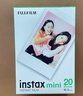 富士（FUJIFILM） instax 3英寸立拍立得相機mini迷你相紙 一次成像膠片膠卷 3寸雙包+相冊*3+冰箱貼相框【20張白邊】 官方標配 曬單實(shí)拍圖