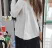 UR2026春季新款女裝氣質(zhì)日常簡(jiǎn)約翻領(lǐng)棉質(zhì)開(kāi)襟襯衫UWM260021 本白 S 曬單實(shí)拍圖
