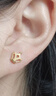 周六?；使邳S金耳釘女足金999耳飾生日禮物計價(jià)AC091143 一對 約1.3g 曬單實(shí)拍圖