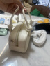 CHARLES&KEITH奶油色柔軟手提斜挎波士頓包生日禮物送女友CK2-30271574 Cream奶白色 S 曬單實(shí)拍圖