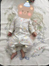 英氏（YEEHOO）嬰兒衣服新生兒連體衣男女寶寶純棉新疆棉嬰幼兒居家爬服四季款 曬單實(shí)拍圖