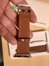 MSSM適用蘋(píng)果手表表帶apple watch愛(ài)馬仕款Swift小牛皮真皮iwatch表帶ultra3/S11/S10/9/8/se3/2淺棕色 曬單實(shí)拍圖