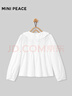 MiniPeace【專(zhuān)柜同款】太平鳥(niǎo)童裝女童襯衫春秋兒童娃娃領(lǐng)上衣新 白色 140 曬單實(shí)拍圖
