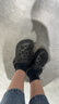 卡駱馳（CROCS）2026春季新款復古花簇小鯨魚(yú)洞洞鞋時(shí)尚百搭花園鞋女鞋|213120 黑色-001 39 (250mm) 曬單實(shí)拍圖