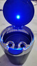 LED帶蓋燈車(chē)載煙灰缸防風(fēng)滅煙潮流神器車(chē)用家用電子防煙灰飛散潮流好物高級感 新款銀圈 曬單實(shí)拍圖