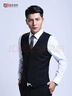 海派浩宇 西裝馬甲男修身商務(wù)正裝馬褂無(wú)袖高級感西服馬夾背心職業(yè)裝坎肩 黑色馬甲 4XL (190) 推薦78-83KG 曬單實(shí)拍圖