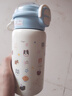 可愛(ài)動(dòng)物吸管保溫杯304不銹鋼高顏值ins男女學(xué)生便攜卡通雙飲杯子 藍色點(diǎn)點(diǎn)狗保溫杯520ml 曬單實(shí)拍圖