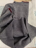 歌米拉（Gemila）針織衫女秋冬新款修身顯瘦灰色長(cháng)袖套頭打底圓領(lǐng)撞色紐扣毛衣 深灰色 XL 【建議 120-130斤】 曬單實(shí)拍圖