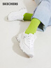 斯凱奇小白熊|女鞋春季透氣小白鞋增高復古老爹鞋運動(dòng)鞋11931 曬單實(shí)拍圖