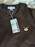 UR夏季新款女裝趣味休閑貓咪刺繡短袖T恤UYU450119 咖啡色 S 曬單實(shí)拍圖