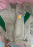 G.duck小黃鴨童裝男童開(kāi)衫套裝春秋痞帥寶寶春裝衣服兒童休閑運動(dòng)兩件套 灰色 90 cm 曬單實(shí)拍圖