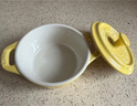琺寶（staub） 陶瓷小碗蒸蛋碗布丁碗甜品碗寶寶輔食碗燉盅燉湯盅飯碗帶蓋 圓形小盅檸檬黃10cm 曬單實(shí)拍圖