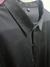 皮爾卡丹（pierre cardin）桑蠶絲細膩親膚長(cháng)袖襯衫男春秋季新款無(wú)痕免燙抗皺真絲襯衣 黑色 170/L120-135斤 曬單實(shí)拍圖
