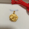 周生生黃金吊墜玫瑰花 足金掛墜女不含項鏈78715P計價(jià)3.35克 曬單實(shí)拍圖