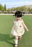 優(yōu)奇女童連衣裙夏季2026夏裝新款洋氣兒童吊帶裙寶寶公主花苞裙子 波點(diǎn)小兔 90 曬單實(shí)拍圖
