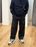 優(yōu)衣庫常規款合作款男女裝寬松運動(dòng)長(cháng)褲褲腳抽繩482314 479854 482314/09黑色 M 曬單實(shí)拍圖