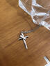 中國黃金（CHINA GOLD）925銀信仰之光銀項鏈男女款十字架吊墜套鏈情人節生日禮物送男友 十字架項鏈 曬單實(shí)拍圖