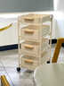 帥仕廚房置物架落地可抽拉小推車(chē)放果蔬零食多層多功能移動(dòng)收納儲物架 實(shí)木把手【絲滑拉籃】奶白4層33寬 曬單實(shí)拍圖