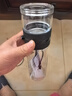 天喜（TIANXI）茶杯茶水分離杯雙層玻璃杯便攜泡茶杯男女車(chē)載商務(wù)辦公水杯 尊貴黑500ML 曬單實(shí)拍圖