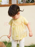 巴拉巴拉寶寶短袖t恤嬰兒女童上衣夏裝甜美時(shí)尚可愛(ài)洋氣 淡黃31407 90cm 曬單實(shí)拍圖