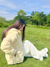 蕉內(nèi)（Bananain）【周冬雨同款】氫氣502A女士輕薄羽絨服連帽24秋冬新款保暖外套 雪梨黃 S 曬單實(shí)拍圖