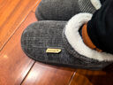 奧康（Aokang）抗菌棉鞋男士冬季加絨保暖居家用防滑防臭中老年包跟棉拖鞋外穿女 曬單實(shí)拍圖
