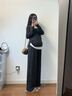 革曼孕婦套裝春秋假兩件顯瘦孕婦上衣闊腿褲子韓版大碼時(shí)尚洋氣孕婦裝 灰色套裝(優(yōu)質(zhì)版) XL 曬單實(shí)拍圖