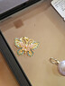 世紀緣流光彩蝶18K金吊墜非遺花絲琺瑯蝴蝶項鏈國風(fēng)古典送女友生日禮物 曬單實(shí)拍圖