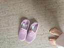 回力（Warrior）官方媽媽鞋夏季女鞋一腳蹬老人鞋軟底健步鞋運動(dòng)休閑鞋子 紫色37 曬單實(shí)拍圖