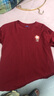 回力短袖女t恤夏季2026超火酒紅色顯白純棉半袖寬松高級胖mm大碼女裝 曬單實(shí)拍圖