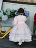 G.duck小黃鴨童裝洛麗塔公主裙女童連衣裙春秋季蝴蝶結生日禮服蓬蓬裙女 粉紫色 100 建議2~3歲（ 90-100cm） 曬單實(shí)拍圖