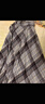 茵曼2026春季女裝新款復古不規則格紋半身裙抽繩高腰顯瘦A字裙 灰咖色 L 曬單實(shí)拍圖