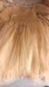 卡兒菲特女童公主裙春秋長(cháng)款禮服裙生日宴會(huì )鋼琴主持演出服  香檳色 140 曬單實(shí)拍圖