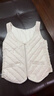 莫代爾羽絨馬甲女短款2025秋冬季內穿輕薄修身顯瘦貼身背心保暖內膽坎肩 米白色-吊帶款 L :適合100-115斤 曬單實(shí)拍圖