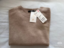優(yōu)衣庫男裝女裝羊絨圓領(lǐng)針織衫/長(cháng)袖毛衣毛衫478543 31 米色 L 曬單實(shí)拍圖
