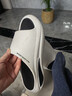 海瀾之家（HLA）撞色踩屎感運動(dòng)拖鞋男士夏季厚底家居厚底浴室防滑耐磨沙灘涼拖鞋 白黑 43-44 【適合42-43腳】 曬單實(shí)拍圖