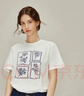 茵曼（INMAN）茵曼清爽簡(jiǎn)約郵票花朵印花圓領(lǐng)短袖26春女裝新款透氣T恤 白底藍花 L 曬單實(shí)拍圖