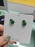 慕絹帝王綠冰種葫蘆耳環(huán)綠色耳釘女銀氣質(zhì)2024新款中式國風(fēng)感輕奢耳飾 14k金 綠葫蘆耳釘 曬單實(shí)拍圖