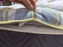 無(wú)印良品A類(lèi)全棉棉花床墊遮蓋物褥子學(xué)生宿舍床褥可折疊1.5x2米 蘭格 曬單實(shí)拍圖