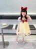 G.duck小黃鴨童裝白雪公主裙女童連衣裙夏季新款禮服裙女寶寶夏天紗裙 黃色 90 cm 曬單實(shí)拍圖