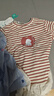 小茵曼童裝女童純棉透氣襯衫26年春季兒童中大童條紋翻領(lǐng)休閑上衣 藍條 140 曬單實(shí)拍圖