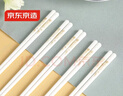 京東京造陶瓷筷子 家用抗菌防霉景德鎮高級正品耐溫餐具 金枝玉葉10雙裝 曬單實(shí)拍圖