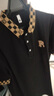 啄木鳥(niǎo)t恤男翻領(lǐng)夏季潮流男士短袖冰絲棉polo汗衫2026夏款高端體恤半袖T 黑色 XL【推薦120-135斤】 曬單實(shí)拍圖